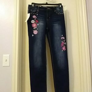 Flower Stitched Jeans
